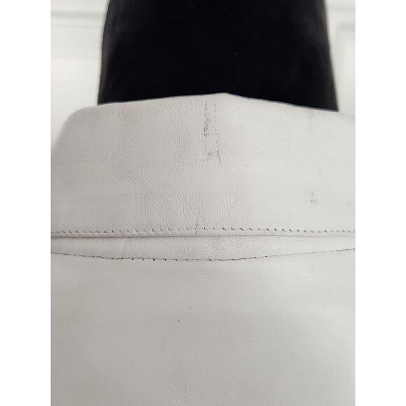 Vtg Santacroce Per Georgio's White Leather Pants & jacket Set Small READ! - Picture 10 of 16